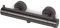Blue Label Brondby douchethermostaat 15cm HOH met koppelingen gun metal FK-8072A-GM