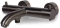 Blue Label Brondby badthermostaat HOH 15 cm met omstel gun metal FK-8077-GM