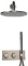 Blue Label Brondby douchesysteem horizontaal met houder incl. inbouwdeel, gun metal FK-003-H-GM