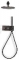 Blue Label Brondby douchesysteem horizontaal met houder incl. inbouwdeel, gun metal FK-003-H-GM