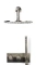 Blue Label Brondby douchesysteem horizontaal met houder incl. inbouwdeel, geborsteld nikkel FK-003-H-BN