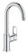 Grohe BauLoop L-size wastafelmengkraan met gladde body chroom 23891001