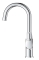 Grohe BauLoop L-size wastafelmengkraan met gladde body chroom 23891001