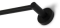 Blue Label Vida handdoekhouder enkel 45cm zwart FK8112BL