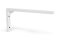Blue Label 2 L- beugel voor Hylde wastafelblad, diepte x hoogte 43 x 20 cm, wit