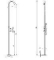 Blue Label Tube buitendouche met handdouche inclusief inbouwdeel 316S zwart FK9001MB maattekening