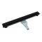 Blue Label Slimline RVS douchegoot 90 cm zwart met flens, zwart RVS rooster SD90VSLBL