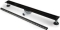 Blue Label Slimline RVS douchegoot 70 cm zwart RVS rooster SD70VSLBL