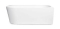 Blue Label Rasmus back-to-wall bad, hoek rechts acryl 170x80x58cm mat wit