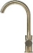 Blue Label Brondby wastafelkraan C-uitloop cold start geborsteld goud FK-0329-BB