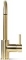 Blue Label Brondby wastafelkraan C-uitloop cold start geborsteld goud FK-0329-BB