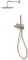 Blue Label Brondby regendouche douchesysteem 25cm goud incl. inbouwdeel FK-003-H-BB