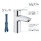 Grohe Start Quickfix S-Size wastafelkraan Es Push Open chroom 23551002