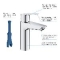 Grohe Start Quickfix wastafelkraan Es Push Open M-Size chroom 23746002