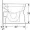 Geberit 300 Basic staand closet vlakspoel rimfree 35.5x47x39cm PK wit 501980001