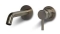 Blue Label Brondby XL wastafelkraan wand 18cm cold start incl. inbouwdeel, geborsteld nikkel