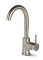 Blue Label Brondby XL wastafelkraan C-uitloop cold start geborsteld nikkel FK-0329XL-BN