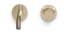 Blue Label Brondby Facet wastafelkraan wand 18cm, gekartelde greep, cold start incl. inbouwdeel, geborsteld goud