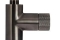 Blue Label Brondby Facet wastafelkraan C-uitloop cold start, gekartelde greep, gun metal FK-0329K-GM
