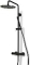 Blue Label Brondby Facet regendouche in hoogte verstelbaar, douchethermostaat, messing hoofddouche 25 cm mat zwart FK-8075/SK-MB