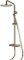 Blue Label Brondby Facet regendouche in hoogte verstelbaar, douchethermostaat, hoofddouche 25 cm goud FK-8075/SK-BB