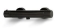 Blue Label Brondby Facet douchethermostaat 150mm, gekartelde greep, met koppelingen, gun metal
