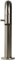 Blue Label Viby fonteinkraan laag model geborsteld nikkel FK-0325-BN