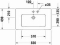 Duravit Starck Me meubelwastafel m. 1 kraangat m. overloop 83x49cm wit 2336830000