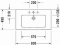 Duravit Starck Me meubelwastafel m. 1 kraangat m. overloop 83x49cm wit 2336830000