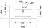 Duravit Starck Me meubelwastafel m. 1 kraangat m. overloop 103x49cm wit 2336100000