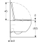 Geberit Acanto set wand-wc diepspoel TurboFlush SC/QRL zit. wit/Keratect 502718008 maattekening 2