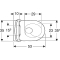 Geberit Acanto set wand-wc diepspoel TurboFlush SC/QRL zit. wit/Keratect 502718008 maattekening 3