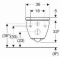 Geberit Acanto set wand-wc diepspoel TurboFlush SC/QRL zit. wit/Keratect 502718008 maattekening 1
