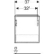 Geberit iCon wastafelonderkast wand, hxbxd 415x370x279mm, eiken