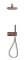 Blue Label Brondby inbouw douchethermostaat met doucheslang en handdouche, incl. inbouwdeel, geborsteld brons FK-003H-BR01