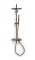 Blue Label Brondby douchesysteem in hoogte verstelbaar, messing hoofddouche, geborsteld brons FK-8075-S-BR
