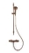 Blue Label Brondby glijstangset 90cm met douchethermostaat 150mm slang 150cm geborsteld brons FK-8072A-S-BR