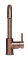 Blue Label Brondby XL wastafelkraan C-uitloop cold start, geborsteld brons FK-0329XL-BR