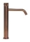 Blue Label Brondby Facet wastafelkraan high rise cold start, gekartelde greep, geborsteld brons FK-0326K-BR