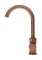 Blue Label Brondby Facet wastafelkraan C-uitloop cold start, gekartelde greep, geborsteld brons FK-0329K-BR