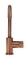 Blue Label Brondby Facet wastafelkraan C-uitloop cold start, gekartelde greep, geborsteld brons FK-0329K-BR