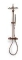 Blue Label Brondby Facet douchesysteem in hoogte verstelbaar, thermostatisch, hoofddouche 25 cm, geborsteld brons FK-8075/SK-BR