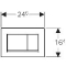 Geberit Sigma 20 bedieningspaneel DF frontbediend 24.6x16.4cm t.b.v. inbouwreservoir 8 en 12cm wit/goud effect/wit 115883KK1
