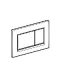 Geberit Sigma 30 bedieningspaneel DF frontbediend 24.6x16.4cm glans zwart/mat zwart 115883DW1